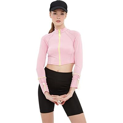 Trendyol Sportblus med rosa dragkedja, L Trendyol Sportblus med rosa dragkedja, L