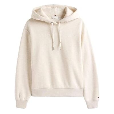 Tommy Hilfiger Huvtröja med logotyp för kvinnor, ljungsolja, L Tommy Hilfiger Huvtröja med logotyp för kvinnor, ljungsolja, L