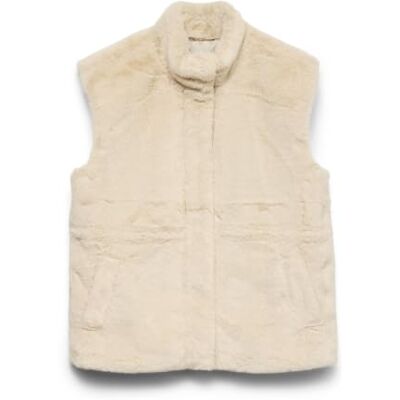 VERO MODA dam Vmsonjapoppy Faux Fur Waistcoat Ga Boo väst VERO MODA dam Vmsonjapoppy Faux Fur Waistcoat Ga Boo väst
