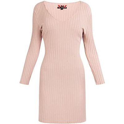 Sookie Damklänning av ribbstickad 23725682-SO01, pink, XL, Ribbstickad klänning, XL Sookie Damklänning av ribbstickad 23725682-SO01, pink, XL, Ribbstickad klänning, XL