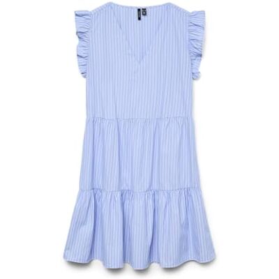 VERO MODA Vmfanni Sl Short Dress WVN Ga Noos, hydrangea, XS VERO MODA Vmfanni Sl Short Dress WVN Ga Noos, hydrangea, XS