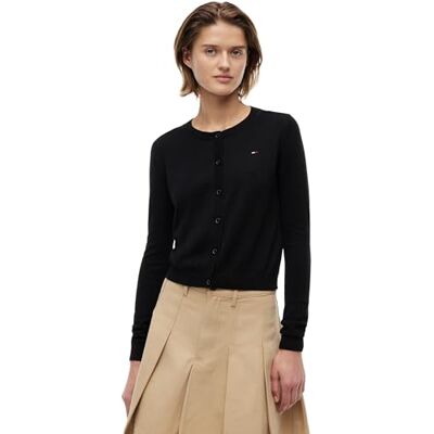 Tommy Jeans damcardigan tröja, svart (svart), XXS Tommy Jeans damcardigan tröja, svart (svart), XXS