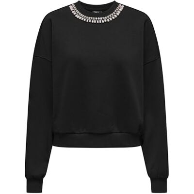 ONLY Onlnadia L/S O-neck box SWT, svart, L ONLY Onlnadia L/S O-neck box SWT, svart, L