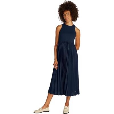 Tommy Hilfiger Kvinnors passform & Flare klänningar, Blå (mörk natt marinblå), XL Tommy Hilfiger Kvinnors passform & Flare klänningar, Blå (mörk natt marinblå), XL