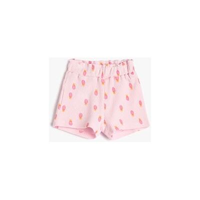 Koton Babyflickor ananas tryckt våffla texturerad bomull elastisk midja shorts, Rosa design (2d7), 9-12 Monate Koton Babyflickor ananas tryckt våffla texturerad bomull elastisk midja shorts, Rosa design (2d7), 9-12 Monate