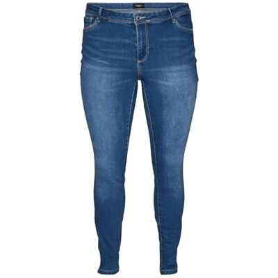 VERO MODA CURVE damjeans, Mellanblå denim, 52W x 32L VERO MODA CURVE damjeans, Mellanblå denim, 52W x 32L