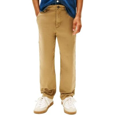 Tommy Hilfiger pojke fiskbensmönster avslappnad arbetsbyxa KB0KB10048 andra byxor, beige (mörkdyn), 4 år, Beige (mörk dyn), 4 år Tommy Hilfiger pojke fiskbensmönster avslappnad arbetsbyxa KB0KB10048 andra byxor, beige (mörkdyn), 4 år, Beige (mörk dyn), 4 år