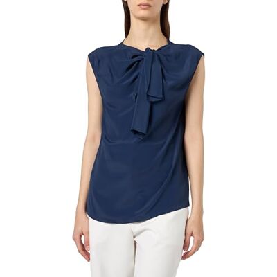 Pinko TIBERINO Top Crepe de Chine, G57_blå ceremoni, 38 Pinko TIBERINO Top Crepe de Chine, G57_blå ceremoni, 38