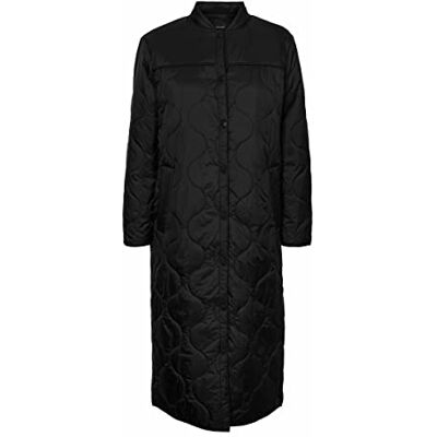 VERO MODA Dam Vmbridgetdolly lång jacka Ga, Svart, XS VERO MODA Dam Vmbridgetdolly lång jacka Ga, Svart, XS