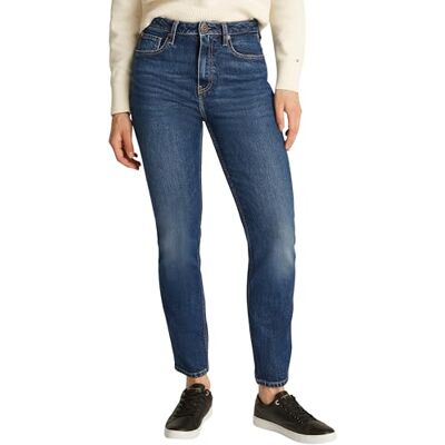 Tommy Hilfiger Tunn cigarett HW Ww0ww43711 skjorta L/S, denim (Lou), 29 W/32 L dam, Denim (Lou), 29W / 32L Tommy Hilfiger Tunn cigarett HW Ww0ww43711 skjorta L/S, denim (Lou), 29 W/32 L dam, Denim (Lou), 29W / 32L