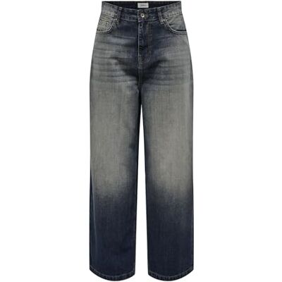 ONLY ONLDEMI MW Wide Tint DNM TAI, Mörkblå denim, 33W x 32L ONLY ONLDEMI MW Wide Tint DNM TAI, Mörkblå denim, 33W x 32L
