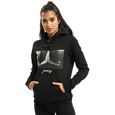 Tee Dam-ladies Pray Hoody huvtröja, svart, L Tee Dam-ladies Pray Hoody huvtröja, svart, L