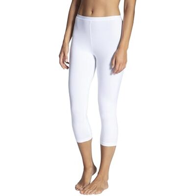CALIDA Natural Comfort 3/4 leggings, dam, tillverkade av högkvalitativ bomull, Vit, 48-50 CALIDA Natural Comfort 3/4 leggings, dam, tillverkade av högkvalitativ bomull, Vit, 48-50