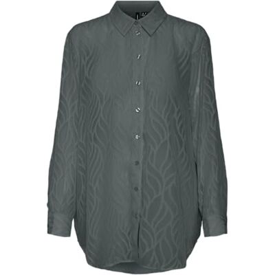 VERO MODA VMBRANDY LS oversize skjorta WVN GA, Balsamgrön, M VERO MODA VMBRANDY LS oversize skjorta WVN GA, Balsamgrön, M