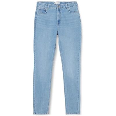 ONLY Onldruna Hw DNM pimbox skinny-fit-jeans för kvinnor, Ljusblå denim, 29W / 32L ONLY Onldruna Hw DNM pimbox skinny-fit-jeans för kvinnor, Ljusblå denim, 29W / 32L