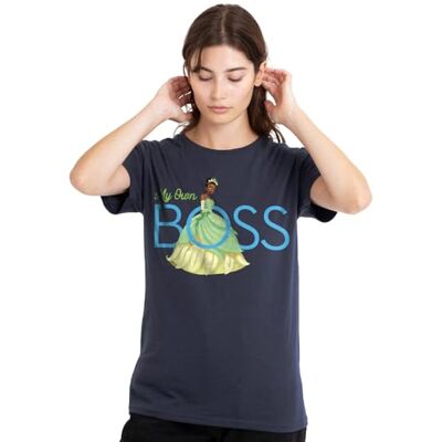 Princess Prinsessan och grodan min egen chef med Tiana dam t-shirt, djup marinblå, XX-Large, Djup marinblå, XXL Princess Prinsessan och grodan min egen chef med Tiana dam t-shirt, djup marinblå, XX-Large, Djup marinblå, XXL