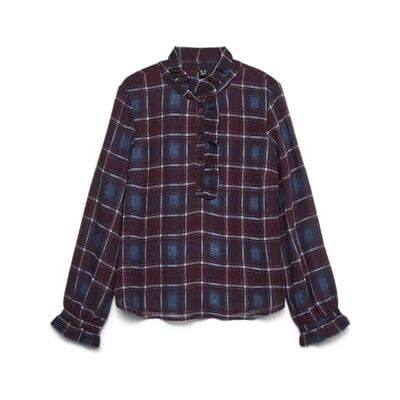 VERO MODA Vmemilie Ls Check Top WVN, Vinprovning, XS VERO MODA Vmemilie Ls Check Top WVN, Vinprovning, XS