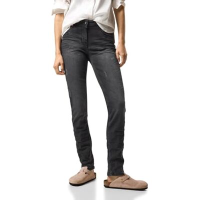 Cecil Damen B377687 Jeans Casual Fit, Dark Grey Washed, 27W / 32L Cecil Damen B377687 Jeans Casual Fit, Dark Grey Washed, 27W / 32L