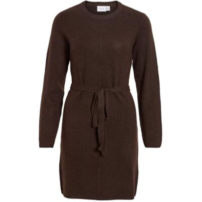 Vila Viliga L/S O-hals Belted stickad klänning Noos Vila Viliga L/S O-hals Belted stickad klänning Noos