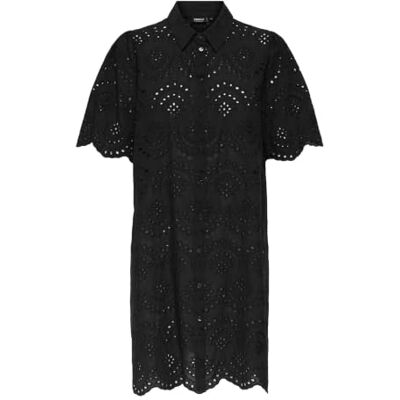 ONLY Onlvalais S/S Dress WVN Noos, svart, XS ONLY Onlvalais S/S Dress WVN Noos, svart, XS