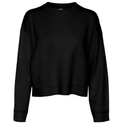 VERO MODA VMGOLD Piping LS O-hals tröja GA, svart, XS VERO MODA VMGOLD Piping LS O-hals tröja GA, svart, XS