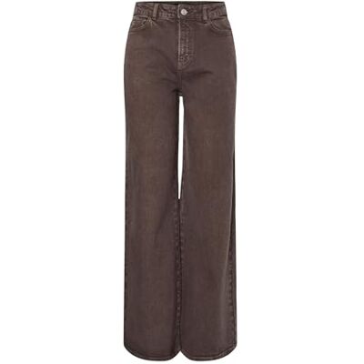 PIECES Pcselma Hw Wide Colered Jeans Noos, Het fudge, 30W / 32L PIECES Pcselma Hw Wide Colered Jeans Noos, Het fudge, 30W / 32L