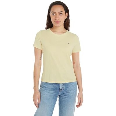 Tommy Jeans dam TJW mjuk tröja t-shirt, Lemon Zest, XL, Citronskal, XL Tommy Jeans dam TJW mjuk tröja t-shirt, Lemon Zest, XL, Citronskal, XL