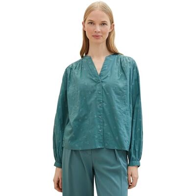 TOM TAILOR damblus, 34808 – Grön tonal broderi, 40 TOM TAILOR damblus, 34808 – Grön tonal broderi, 40