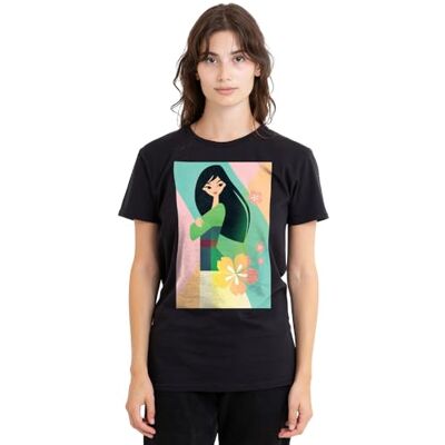MULAN enkel illustration dam t-shirt, svart, XX-Large, Svart, XXL MULAN enkel illustration dam t-shirt, svart, XX-Large, Svart, XXL