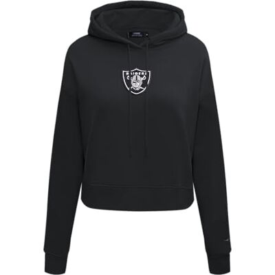 Pro Standard NFL Las Vegas Raiders klassisk chenille beskuren pullover huvtröja svart S Pro Standard NFL Las Vegas Raiders klassisk chenille beskuren pullover huvtröja svart S