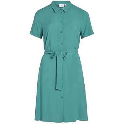 Vila dam Vipaya S/S Shirt Dress/Su Noos Klänning Vila dam Vipaya S/S Shirt Dress/Su Noos Klänning