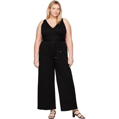Tommy Hilfiger kvinnors CRV släta linjer en del polo overaller, svart, 54, Svart, 54 EU Tommy Hilfiger kvinnors CRV släta linjer en del polo overaller, svart, 54, Svart, 54 EU