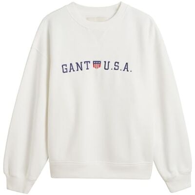 GANT SKÖLD USA C-NECK Sweat, Äggskal, S GANT SKÖLD USA C-NECK Sweat, Äggskal, S
