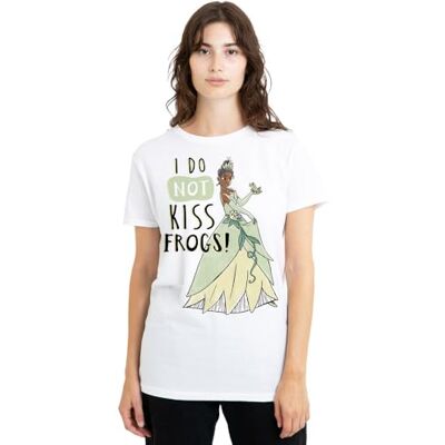 Princess Prinsessan och grodan Tiana kysser inte grodor dam t-shirt, vit, stor, Vitt, L Princess Prinsessan och grodan Tiana kysser inte grodor dam t-shirt, vit, stor, Vitt, L