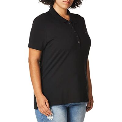 Tommy Hilfiger dam Ss Core Pique pikétröja, svart, M Tommy Hilfiger dam Ss Core Pique pikétröja, svart, M