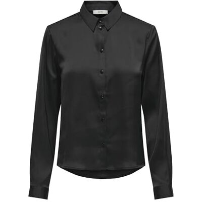 JDY JACQUELINE de YONG Damskjorta satin, svart, 38 SE JDY JACQUELINE de YONG Damskjorta satin, svart, 38 SE