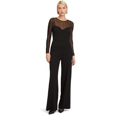 Vera Mont Damen 3/4 ärm jumpsuit, svart, 40 Vera Mont Damen 3/4 ärm jumpsuit, svart, 40