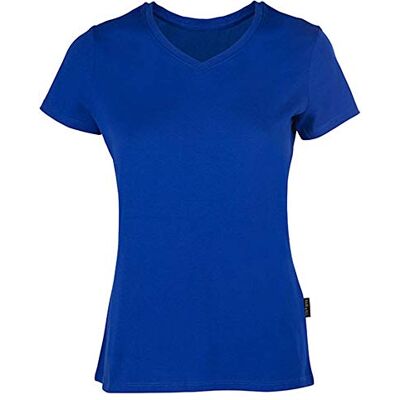 HRM F lyxig v-hals t-shirt för kvinnor, Kungsblå, S HRM F lyxig v-hals t-shirt för kvinnor, Kungsblå, S