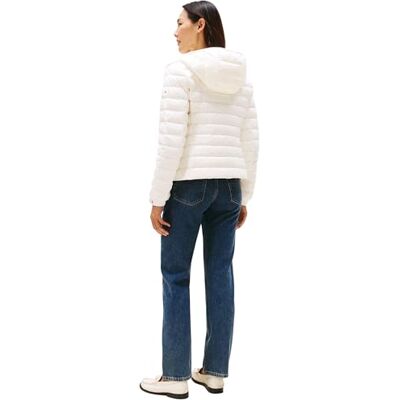 Tommy Hilfiger Dam pufferjacka, Vit (elfenbenssilke), M Tommy Hilfiger Dam pufferjacka, Vit (elfenbenssilke), M