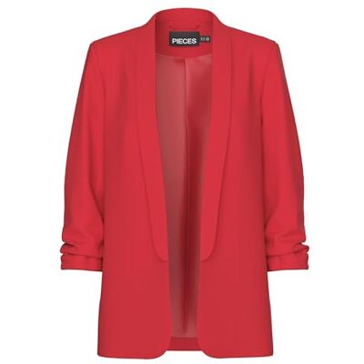 PIECES Female Blazer PCBOSELLA, Hög risk Röd, XS PIECES Female Blazer PCBOSELLA, Hög risk Röd, XS