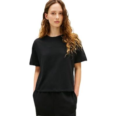 Tommy Hilfiger kvinnor SS LOGO T-SHIRT UW0UW06236 S/S t-shirt, svart, S, svart (svart), S Tommy Hilfiger kvinnor SS LOGO T-SHIRT UW0UW06236 S/S t-shirt, svart, S, svart (svart), S
