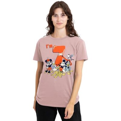 Mickey Mouse mandarin creative ltd Musse Pigg vänner vintage grupp 7-årsdag skjorta damer t-shirt, rosa, XX-Large, Rosa, XXL Mickey Mouse mandarin creative ltd Musse Pigg vänner vintage grupp 7-årsdag skjorta damer t-shirt, rosa, XX-Large, Rosa, XXL