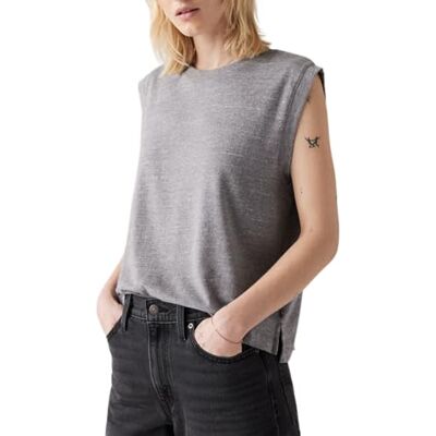 Levi's Dam boxy linne, Triblend header grå, S Levi's Dam boxy linne, Triblend header grå, S