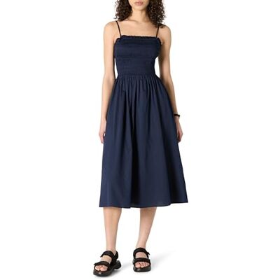 Amazon Essentials dam Aewm95854 normal passform smocked bodice midi-klänning (förpackning med 1), Marinblått Xsp, XXL Amazon Essentials dam Aewm95854 normal passform smocked bodice midi-klänning (förpackning med 1), Marinblått Xsp, XXL