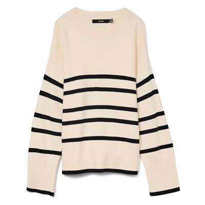 VERO MODA Stickad damtröja VMSABA tröja, Björk-w svart, XS VERO MODA Stickad damtröja VMSABA tröja, Björk-w svart, XS