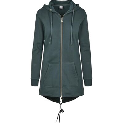 Urban Classics Damsweatshirt, jacka, sweat parkas, huvtröja med dragkedja, finns i över 10 färger, storlek XS till 5XL, Grön (Bottle Green 02245), XL Urban Classics Damsweatshirt, jacka, sweat parkas, huvtröja med dragkedja, finns i över 10 färger, storlek XS till 5XL, Grön (Bottle Green 02245), XL