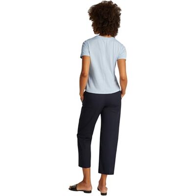 Tommy Hilfiger Dam SLUB REG C-NK SS WW0WW44433, blå, XXXL, Blå (Breezy Blue), 3XL Tommy Hilfiger Dam SLUB REG C-NK SS WW0WW44433, blå, XXXL, Blå (Breezy Blue), 3XL