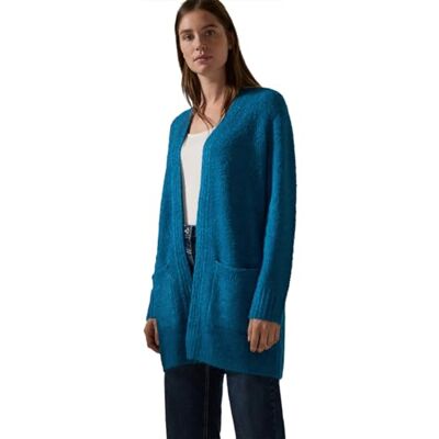 Cecil Lång bouclé cardigan, Dynamic Aqua Melange, XL Cecil Lång bouclé cardigan, Dynamic Aqua Melange, XL