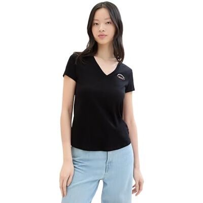 TOM TAILOR Denim T-shirt för kvinnor, 14482 – djup svart, XXL TOM TAILOR Denim T-shirt för kvinnor, 14482 – djup svart, XXL