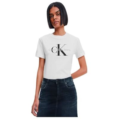 Calvin Klein kvinnors S/S T-shirts, Vit (ljusvit), L Calvin Klein kvinnors S/S T-shirts, Vit (ljusvit), L
